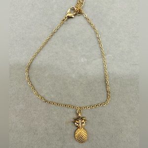 pineapple gold anklet